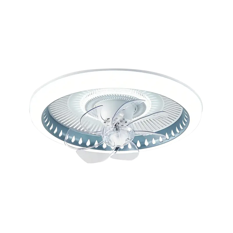Oscillerende plafondventilator in de slaapkamer met licht