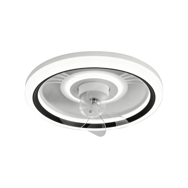 Oscillerende plafondventilator in de slaapkamer met licht