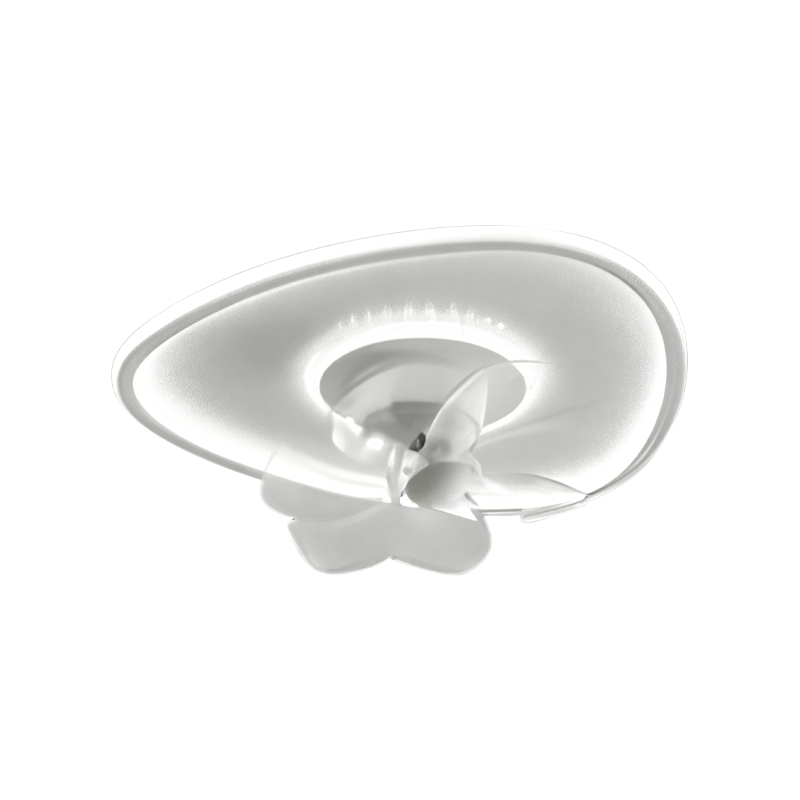 Oscillerende plafondventilator in de slaapkamer met licht