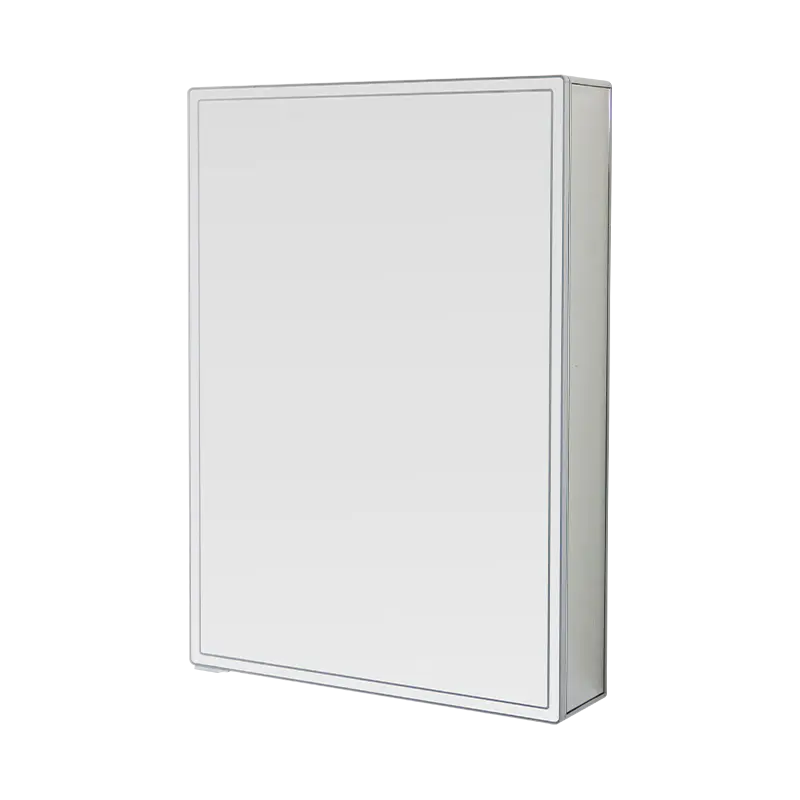 Slimme badkamerspiegelkast met één deur en make-upspiegel met led-achtergrondverlichting