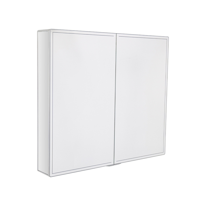 Intelligente spiegelkast met dubbele deur en magnetische schakelaar Intelligente spiegelkast met dubbele deur en magnetische schakelaar