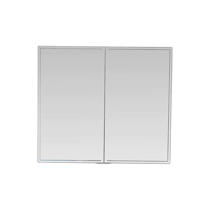 Waterdichte spiegelkast met dubbele deur van aluminiumlegering en LED-verlichting