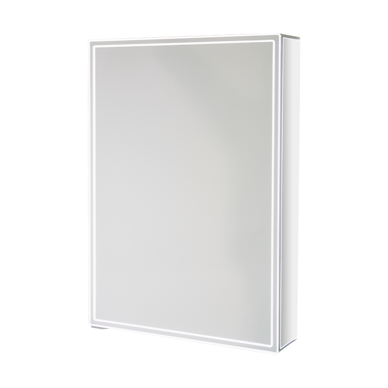 Aluminium waterdichte enkele deur LED-badkamerspiegelkast Aluminium waterdichte enkele deur LED-badkamerspiegelkast