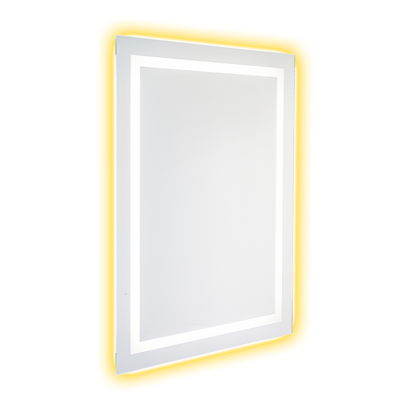 Aluminium frame LED slim dimmen ontwaseming badkamerspiegel met achtergrondverlichting Aluminium frame LED slim dimmen ontwaseming badkamerspiegel met achtergrondverlichting