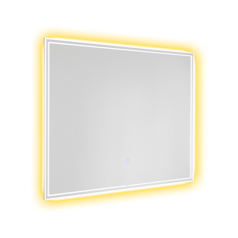 Aluminium frame LED slim dimmen ontwaseming badkamerspiegel met achtergrondverlichting Aluminium frame LED slim dimmen ontwaseming badkamerspiegel met achtergrondverlichting