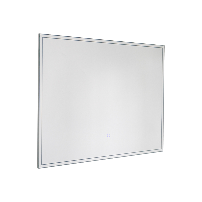 Aluminium frame LED slim dimmen ontwaseming badkamerspiegel met achtergrondverlichting Aluminium frame LED slim dimmen ontwaseming badkamerspiegel met achtergrondverlichting